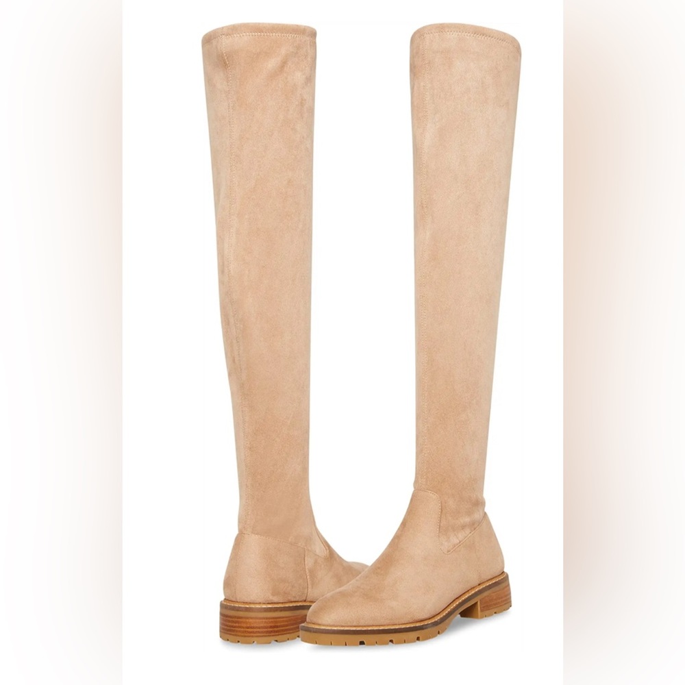 Steve Madden LYZBETH Over-the-knee Boots Tan Suede Leather Size 10